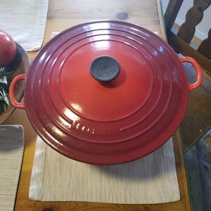 Le Creuset Red Enameled Cast Iron Dutch Oven - Classic Round #30 FRANCE